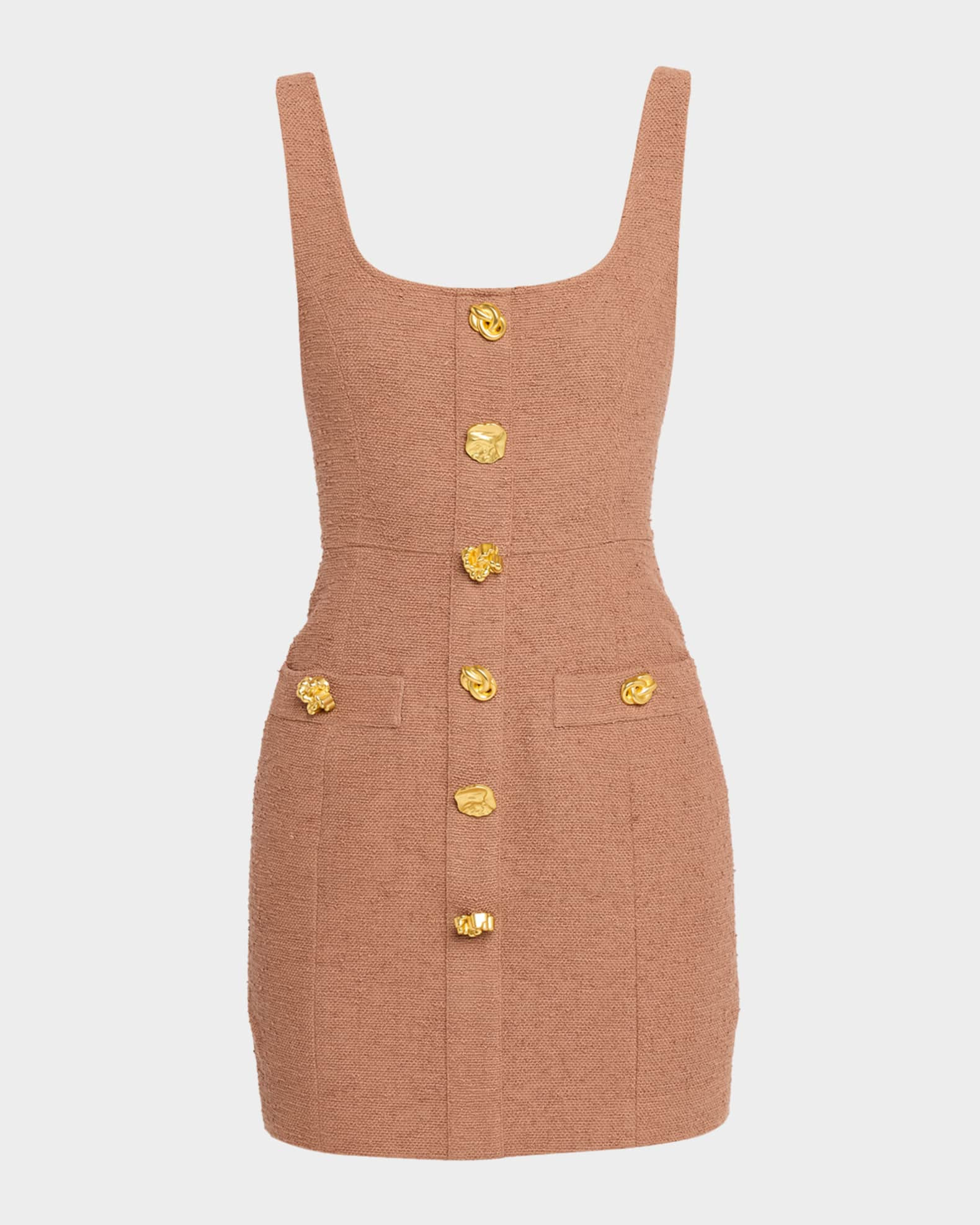 Wiley Sleeveless Button-Front Mini Dress | Neiman Marcus