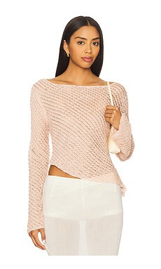 superdown Jayne Long Sleeve Top in Blush from Revolve.com | Revolve Clothing (Global)
