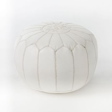 Moroccan Leather Pouf - Small | West Elm (US)