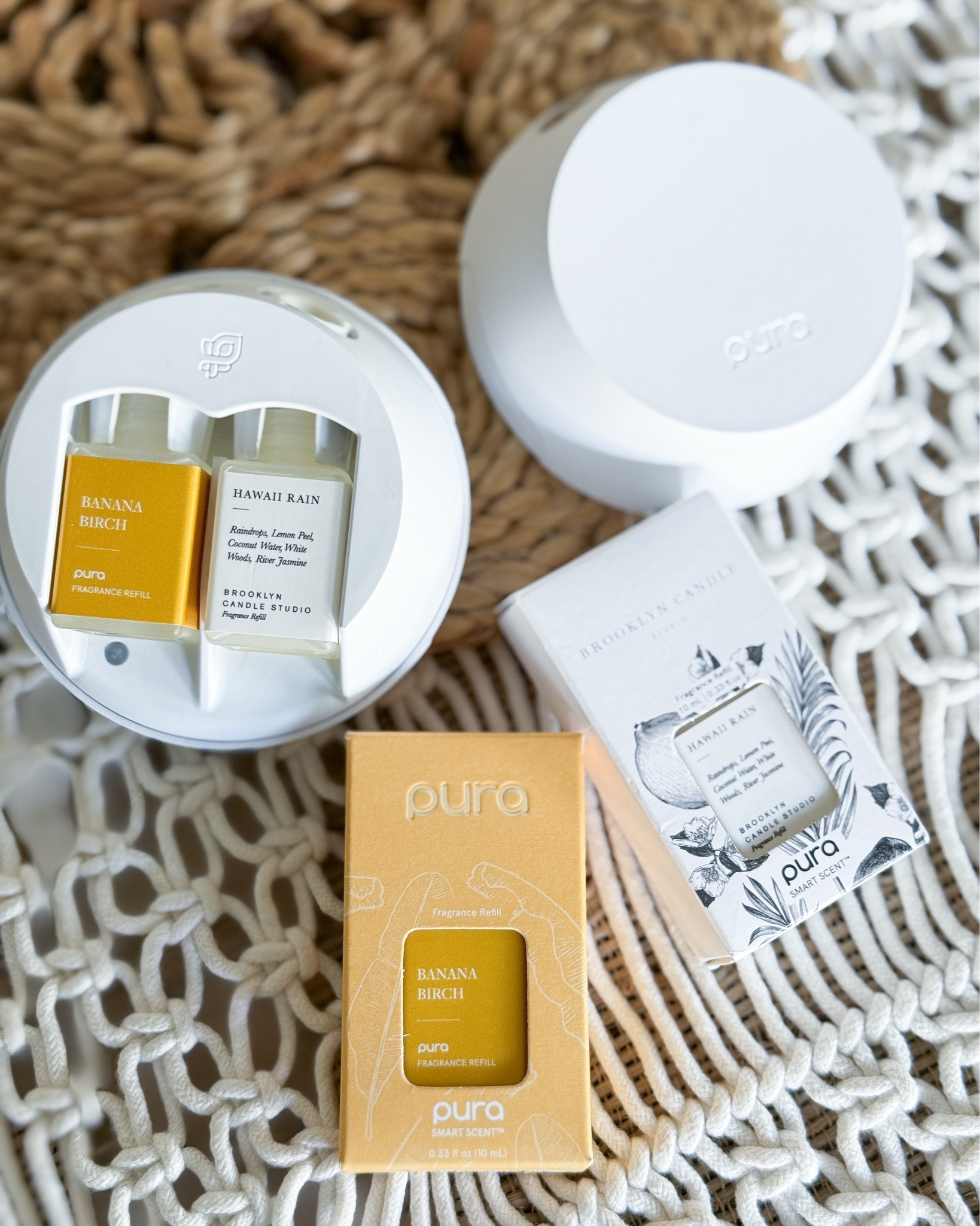 Refreshing our home scents with the perfect end-of-summer lineup: Banana Birch & Hawaii Rain. These are so good light, fresh, & cozy without being too fall just yet. I’ve been running these nonstop & the whole house smells like our summer travels. Back to school but make it elevated.

pura home diffuser - pura fragrance refill - banana birch scent - hawaii rain pura - pura scent pod - pura smart home - smart home fragrance - summer to fall scent - pura diffuser for bedroom - best pura fragrances - brooklyn candle studio pura - back to school home refresh - pura home scents - end of summer home decor

#LTKU #LTKSeasonal #LTKHome