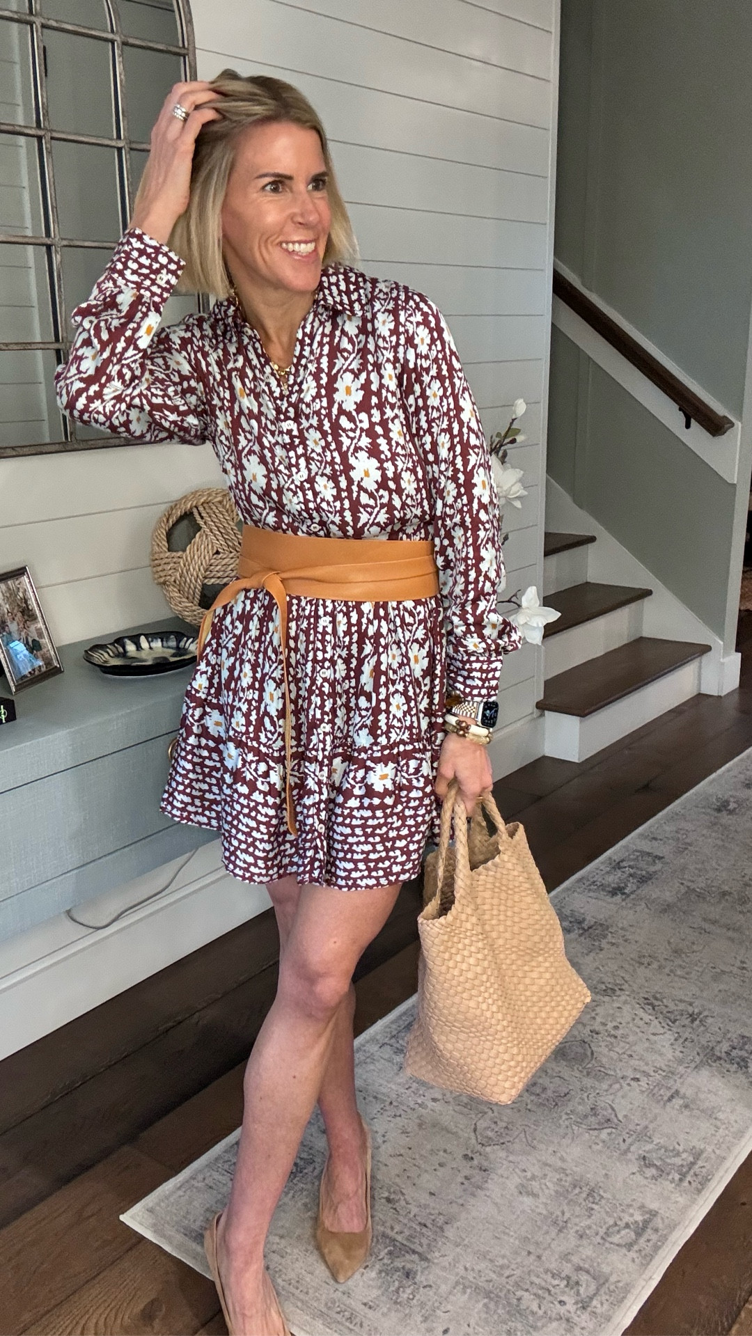 Dress can be found at Olive & Bette’s Boutique online but everything else is linked here. Swapped the standard tie string belt for this leather wrap belt for a little something extra! 

#LTKWorkwear #LTKOver40 #LTKootd