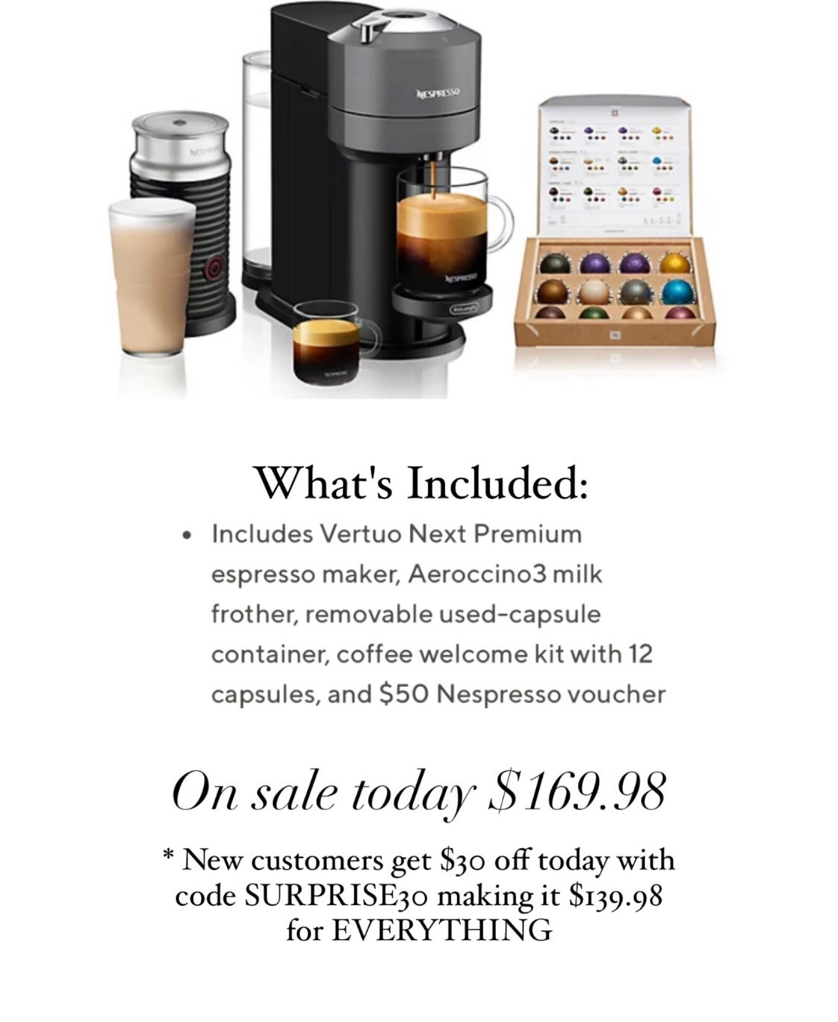 Insane Nespresso bundle deal 


#LTKwedding #LTKhome #LTKsalealert