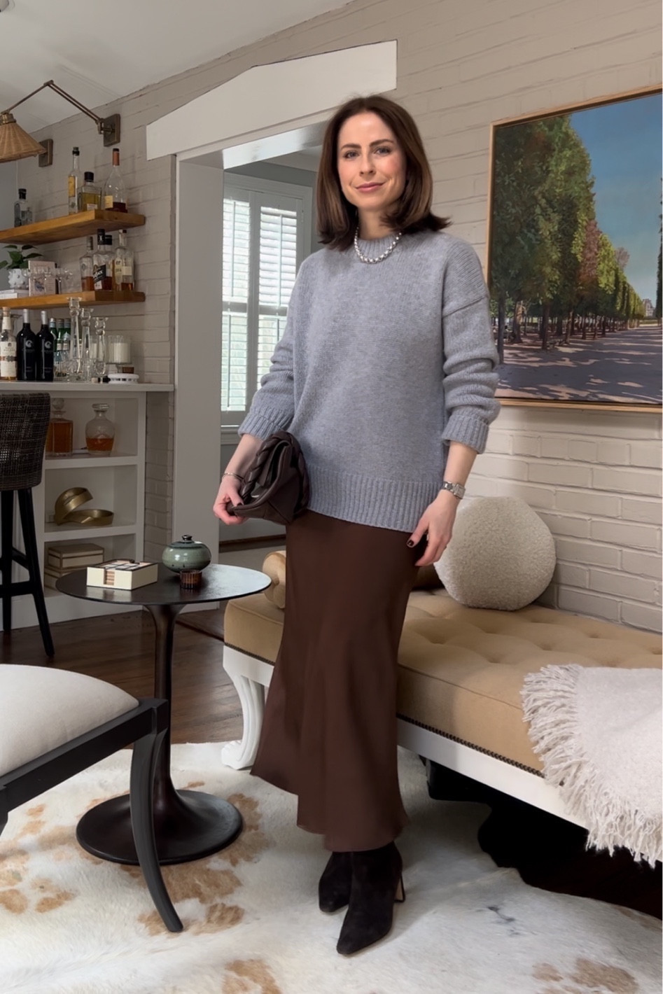 La Ligne Marin sweater (code KELLY10 for first time customers) 
Styled over silk dress 
Sam Edelman boots (limited sizes left)
Oversized clutch 
Jenny Bird chain necklace

Winter outfit 

#LTKstyletip #LTKSeasonal