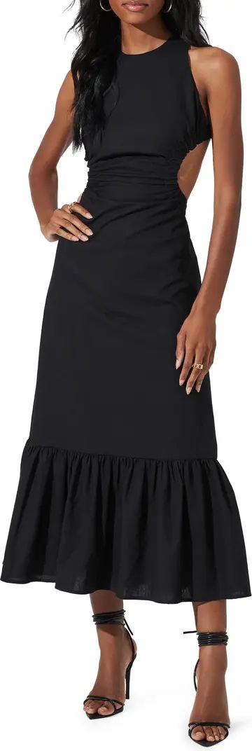 ASTR the Label Open Back Linen & Cotton Maxi Dress | Nordstrom | Nordstrom