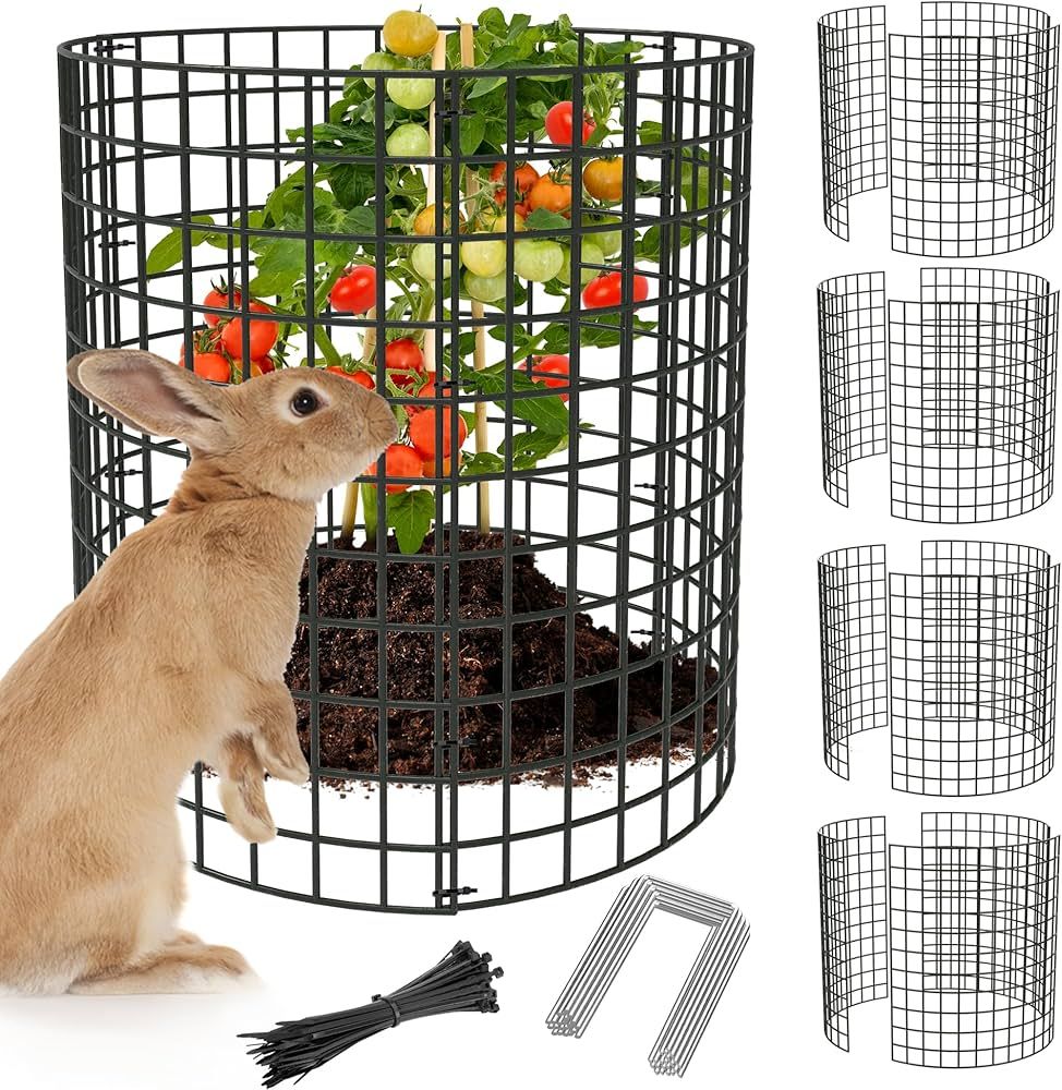 12 Pcs Plant Protectors from Animals, 4 Packs Metal Wire Plant Cage, Garden Protector Cage from D... | Amazon (US)