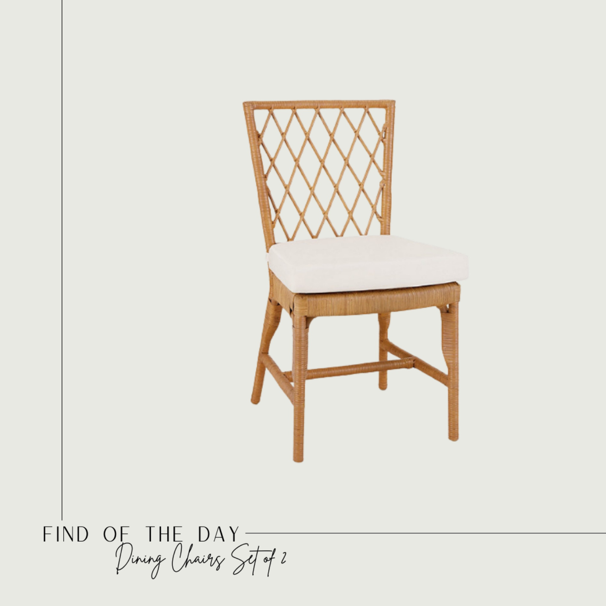 Ballard Designs Dining Chairs Set of 2! Such an affordable yet luxury home find!

Dining chairs, dining room, rattan, dining room decor, sale finds, Ballard designs, coastal decor, modern home decor

#LTKunder100 #LTKhome #LTKsalealert