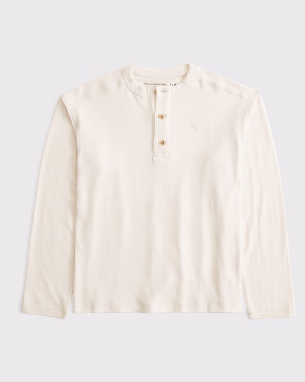 long-sleeve brushed icon henley | Abercrombie & Fitch (US)