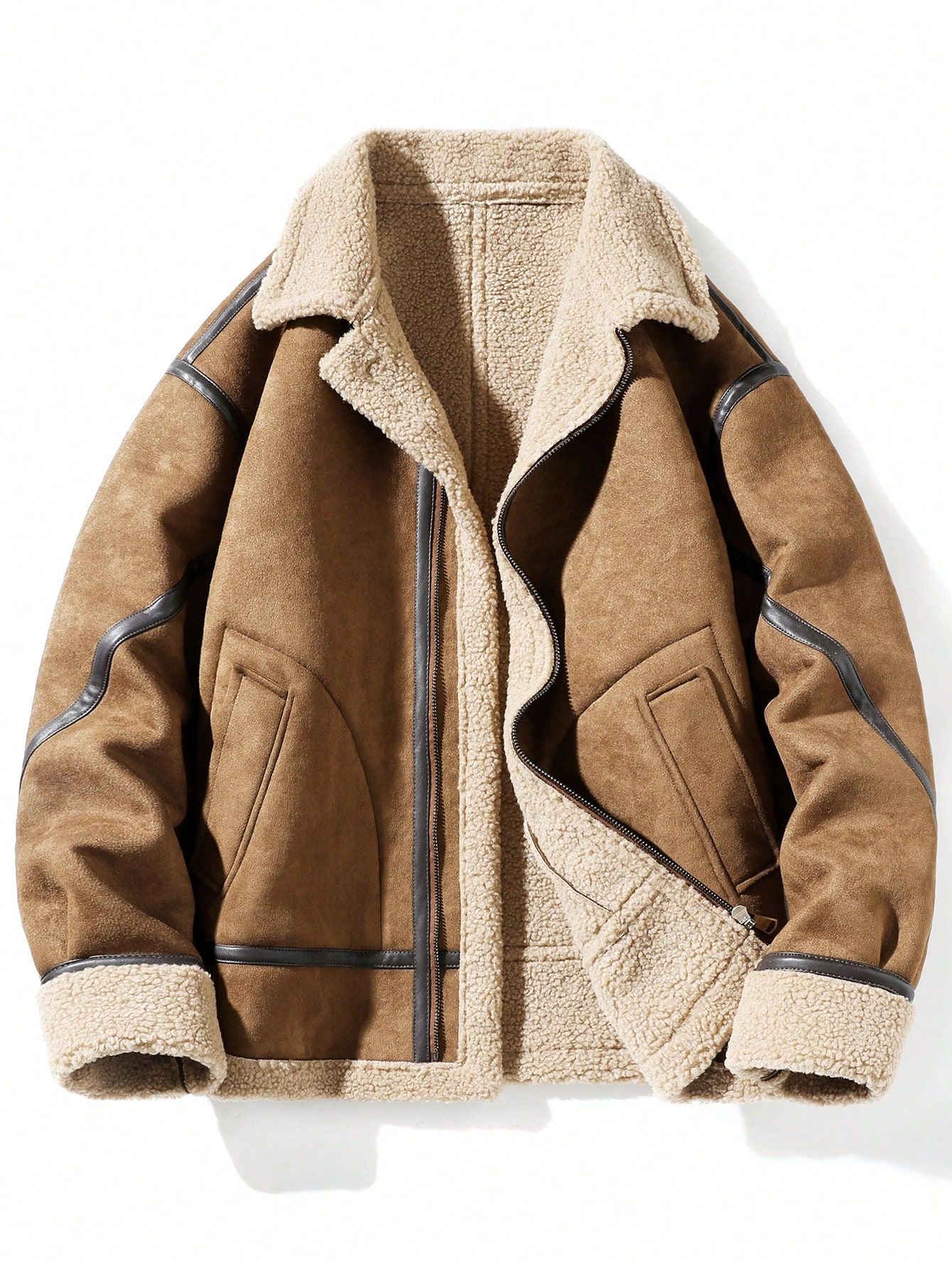 Men Teddy Lined Zipper Winter Coat | SHEIN