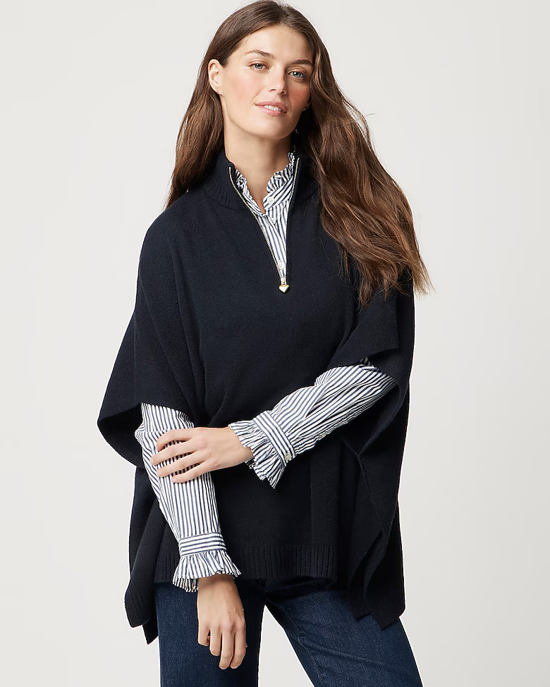 Heart quarter-zip poncho | J.Crew Factory