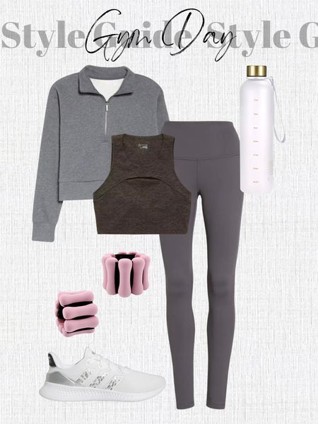 Gym style, style Inspo, ootd, outfit Inspo, outfit ideas, fitness, leggings, leg weights, adidas, running shoes, sneakers, quarter zip, sports bra

#LTKfit #LTKSeasonal #LTKstyletip