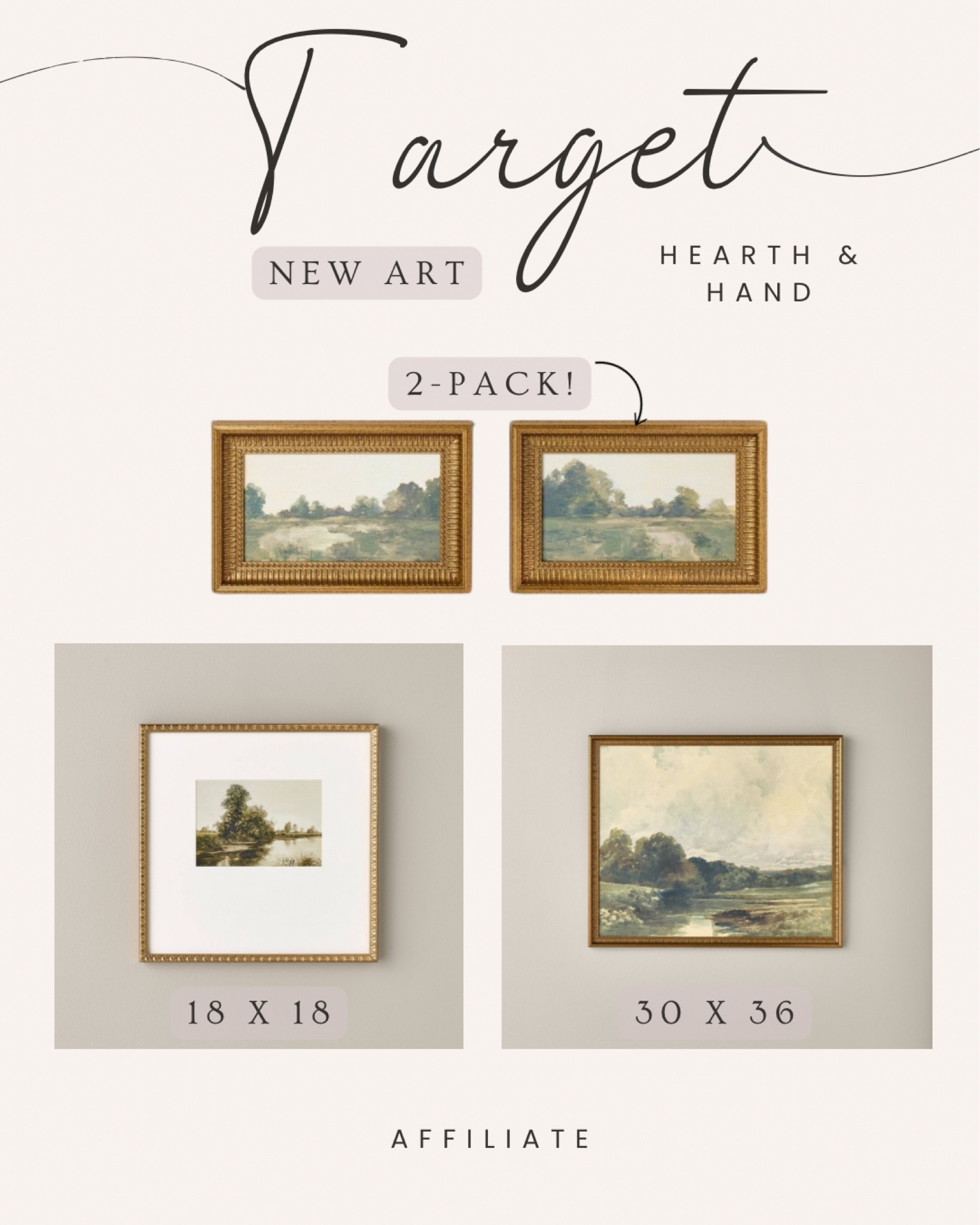 New art from Hearth & Hand! This is already available in some stores and will be available online tomorrow (12/19)! Loving that 2-pack and the vintage feel of all of them! 

#LTKHome #LTKGiftGuide #LTKFindsUnder50