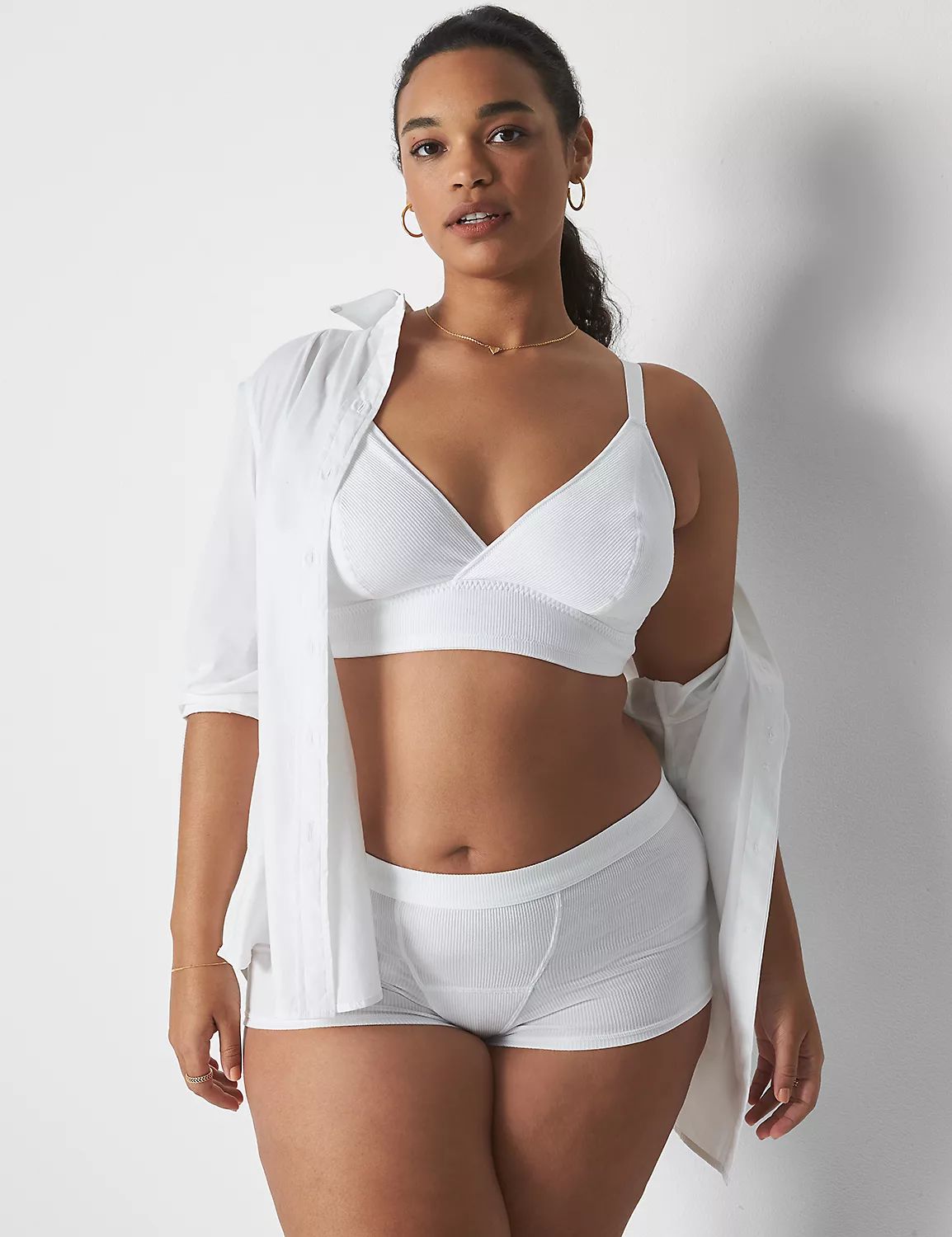 Rib Triangle Longline Bralette | LaneBryant | Lane Bryant (US)