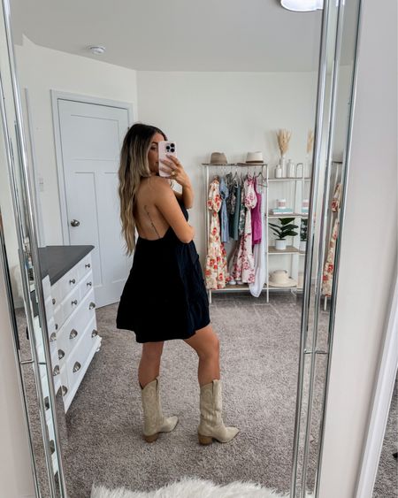 perfect little black dress for summer! This would be super cute for a country concert too! It’s non maternity but bump friendly 🤍 I’m wearing a small 

#LTKStyleTip #LTKFindsUnder50 #LTKBump