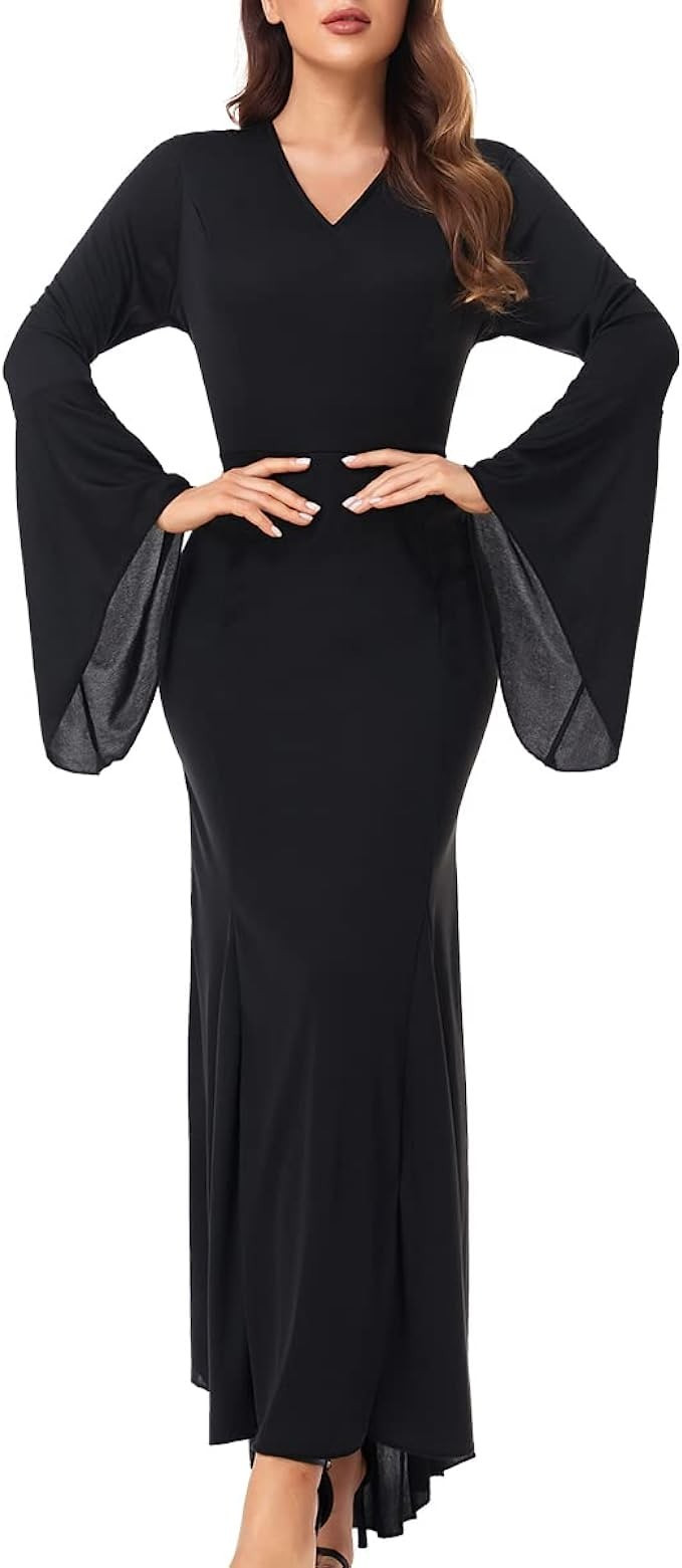 T.BOX Womens Morticia Addams Dress Halloween Costumes for Women Adult - Addams Family Costume Max... | Amazon (US)