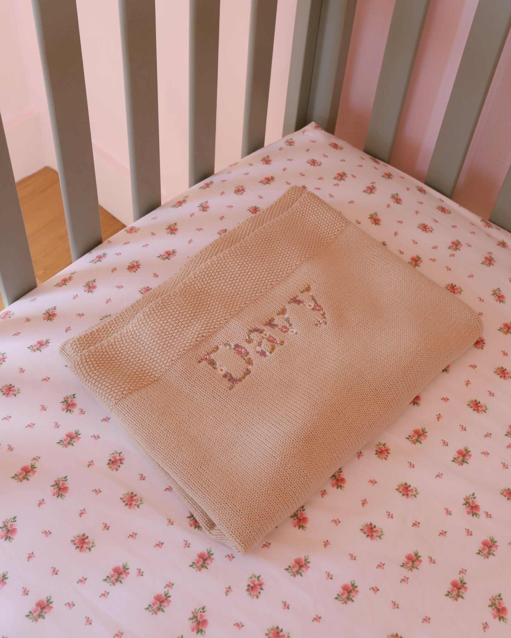 Personalized baby blanket with floral embroidery 

#LTKBaby