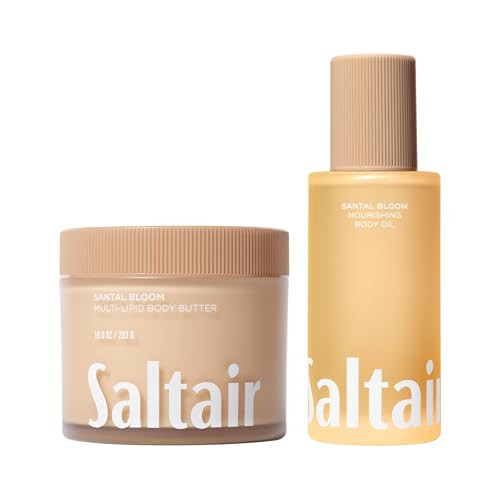 Saltair Body Oil. Luxurious Santal Bloom After Shower and Bath Oil Moisturizer & Multi-Lipid Body Butter - Rich, Nourishing Santal Bloom Hydrating Body Cream Bundle | Amazon (US)