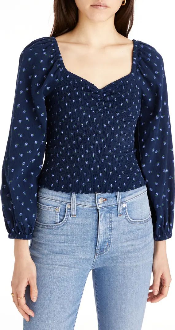 Lucille Balloon Sleeve Smocked Top | Nordstrom