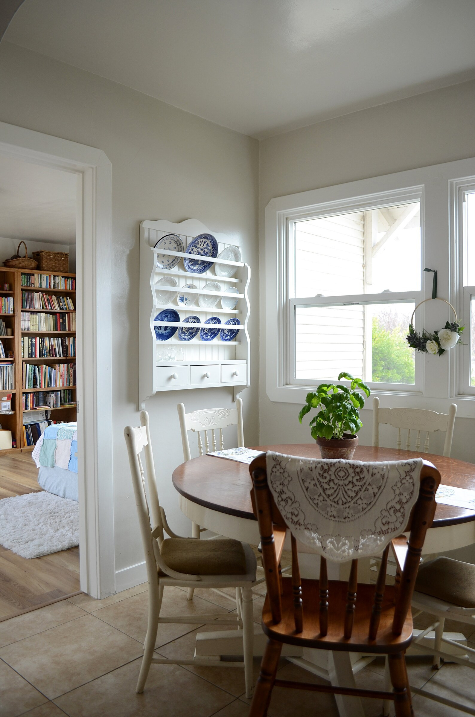 White Dish Rack Wall Plate Display Wooden Plate Rack Wall Storage Unit Kitchen Organization - Ets... | Etsy (US)