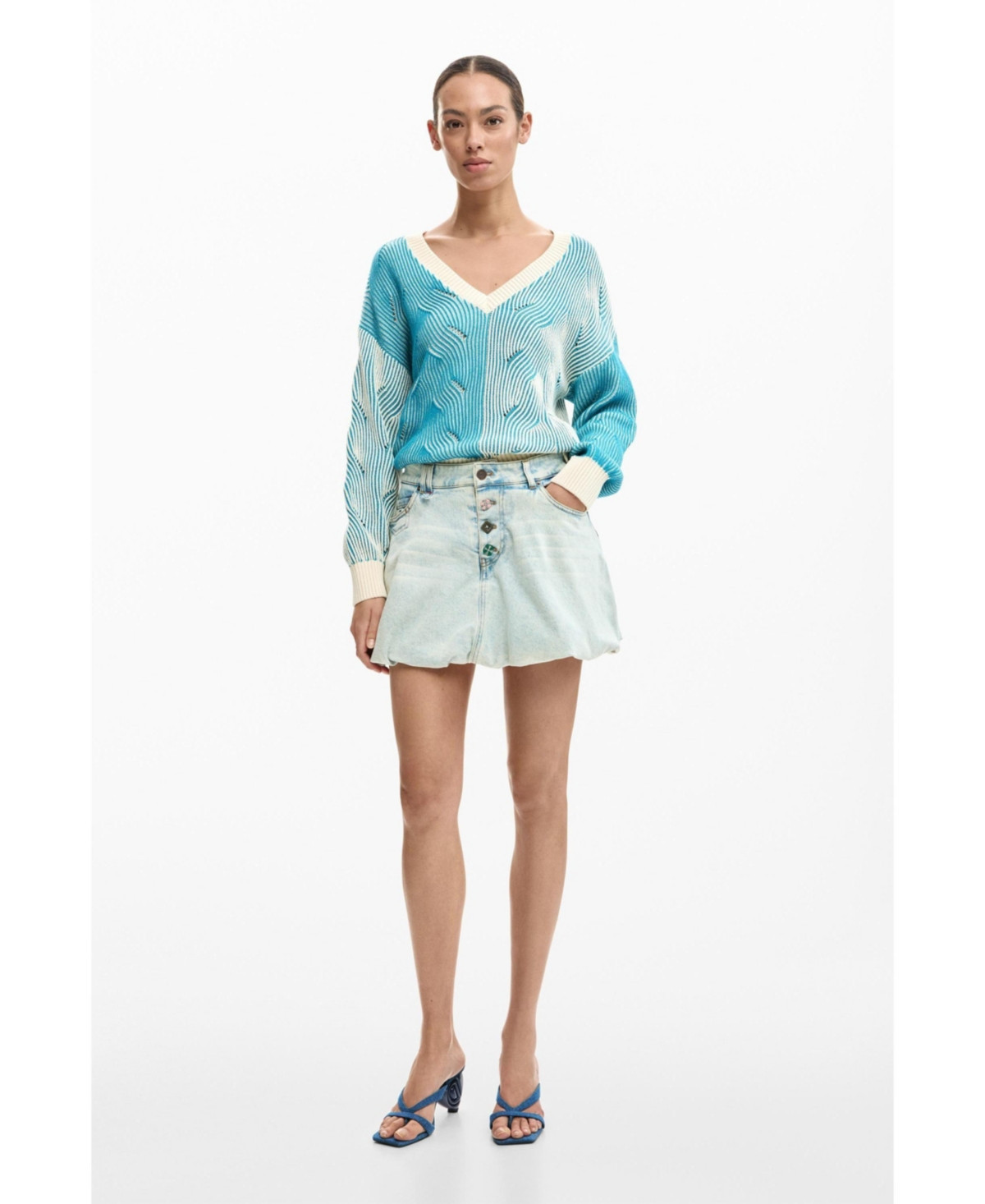 Desigual Women's Short Denim Skirt - Medium blue | Macy's