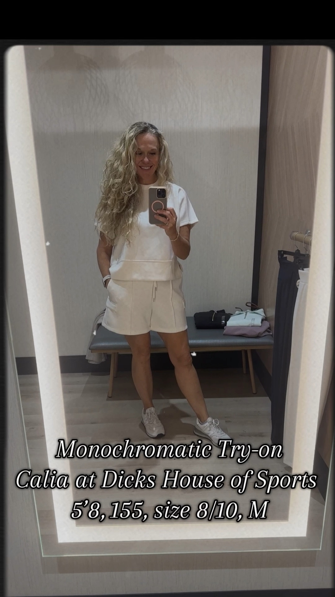 Calia’s Cloud Cover color is a beautiful creamy neutral. I’m a 5’8 woman over 50 and while I don’t mind short running shorts, for more casual out and about, I want a length I can feel covered in.  These do just that! 
And the same for pants, at 5’8” I’m not a tall, but regular length pants often hit too high.  But these tapered pants are a great length!  Thanks Calia!

#calia #dicks #Over50


#LTKOver40 #LTKActive #LTKMidsize