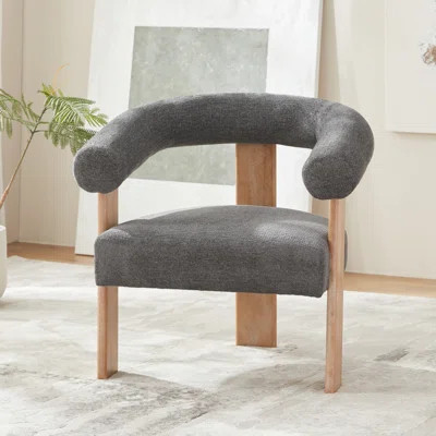 Mamanbai Upholstered Barrel Accent Chair Armchair | Wayfair North America