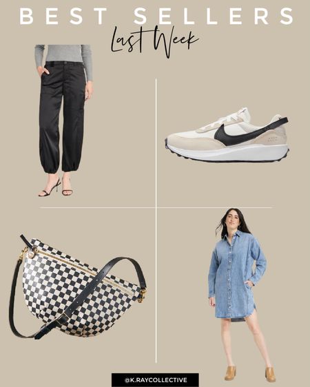 Here’s our best selling links from last week for Mom!

The $35 shirt dress is a must have Fall Dress.
The best selling leather Fanny pack and sling bag in black and white checkered
The neutral nike sneaker for running around on the weekends.
And last but not least the satin pant and jogger that’s only $40!

Fall style | fall best sellers | fall pants | satin joggers | mom style | mom outfits | fall outfits | Fall dresses | fall sneakers | fall bags
#falloutfit #fallbag #falldress #shirtdress #sneakers #slingbag #fannypack

#LTKGiftGuide #LTKfindsunder50 #LTKover40