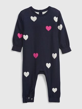 Baby Heart Print Sweater One-Piece | Gap (US)