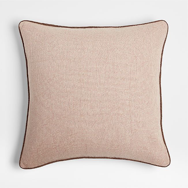 Frannie 24"x24" Frothy Beige Floor Pillow Cover by Jake Arnold + Reviews | Crate & Barrel | Crate & Barrel
