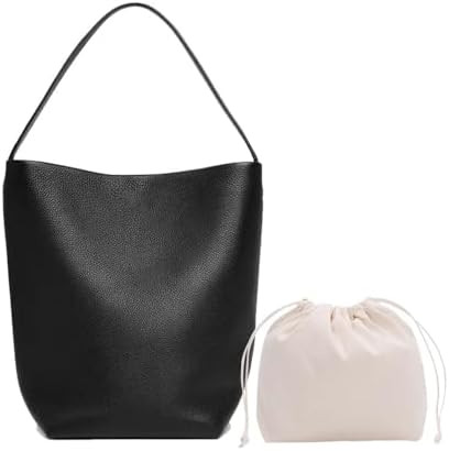 Leather Bucket Bag for Women，Genuine Large Hobo Bags Calf Leather with Pebbled Texture，Should... | Amazon (US)