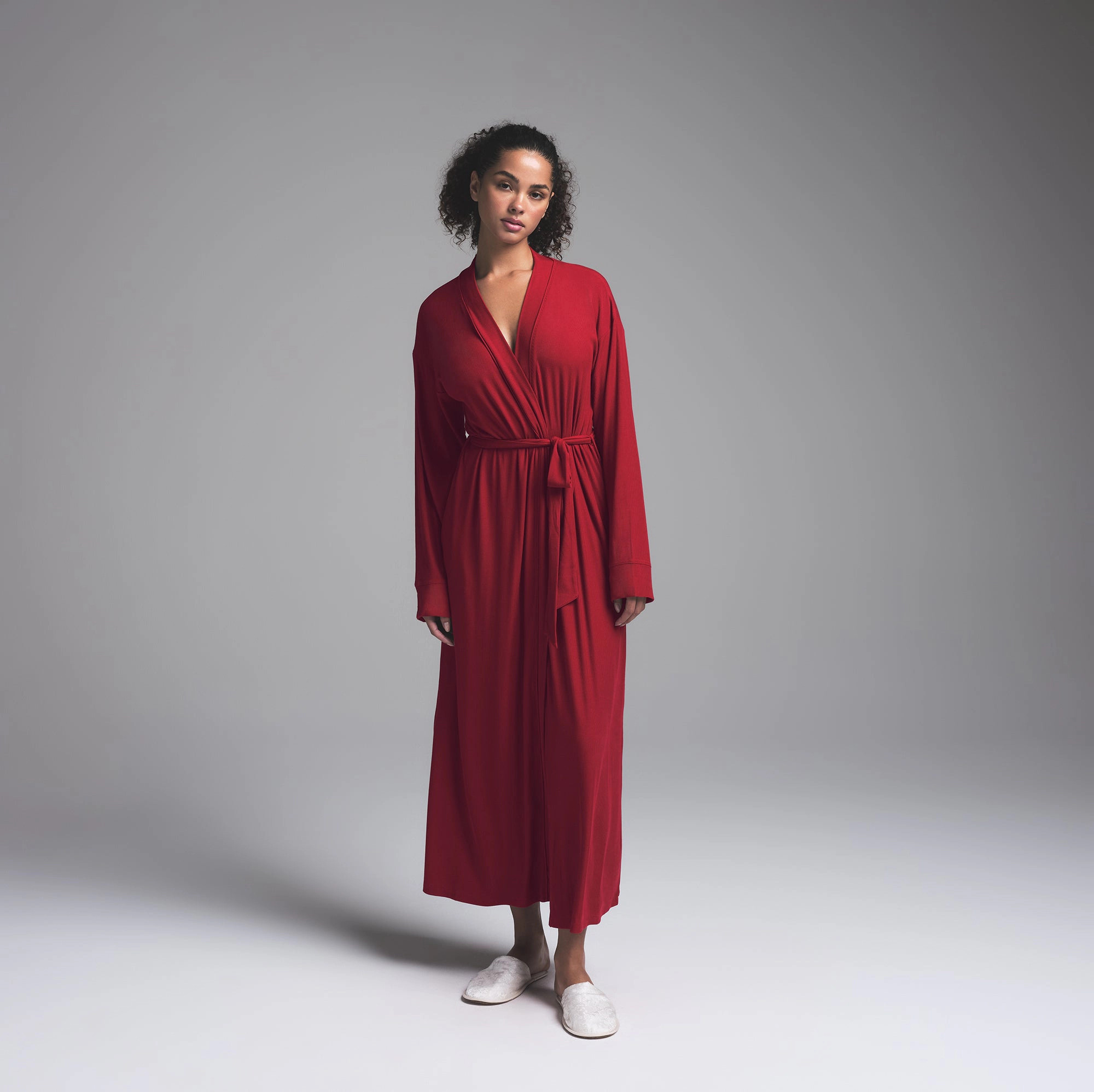 SOFT LOUNGE LONG ROBE | BRICK | SKIMS (US)