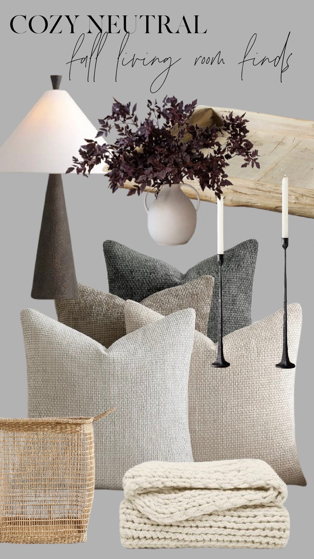 Cozy Neutral Fall Living Room Finds
Layered textures, warm wood, and timeless neutral accents to create a cozy, modern rustic living room for the fall season.

#LTKHome #LTKFindsUnder50 #LTKFindsUnder100