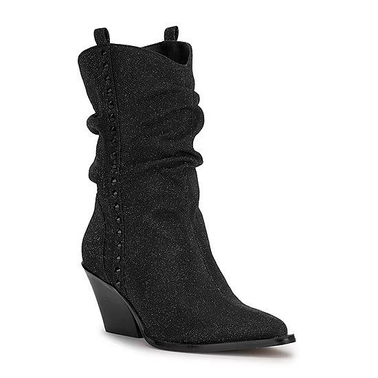 JS Jessica Simpson Womens Zolini Stacked Heel Cowboy Boots | JCPenney