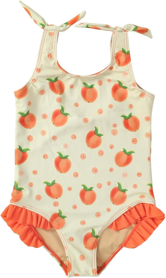Portakal Girls One Piece Swimsuit Vibrant Cute Quick Dry Beach Swimwear Bathing Suits | Amazon (US)