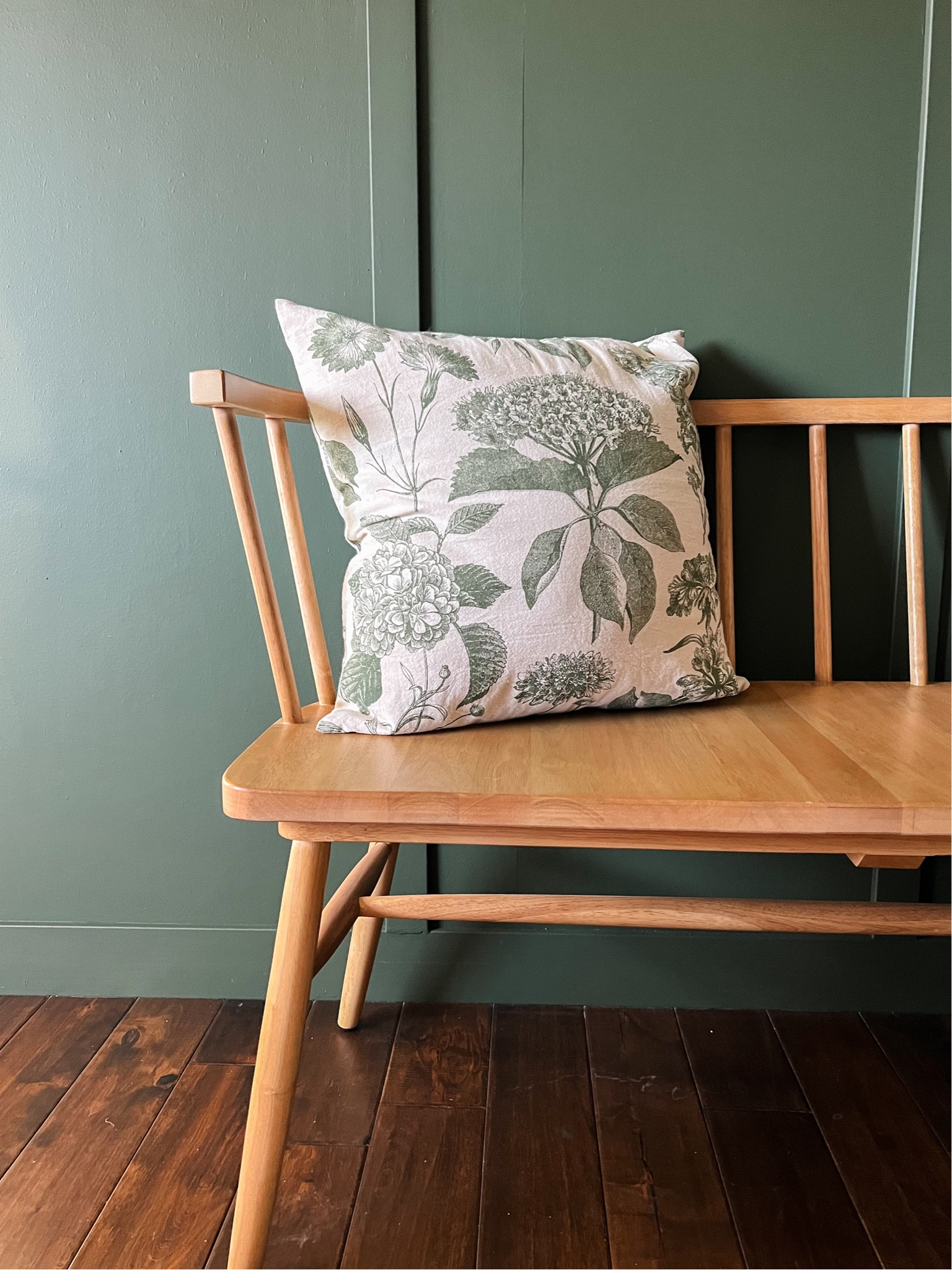 Back in stock! Muted green floral pillow cover from H&M  

#LTKhome #LTKSeasonal