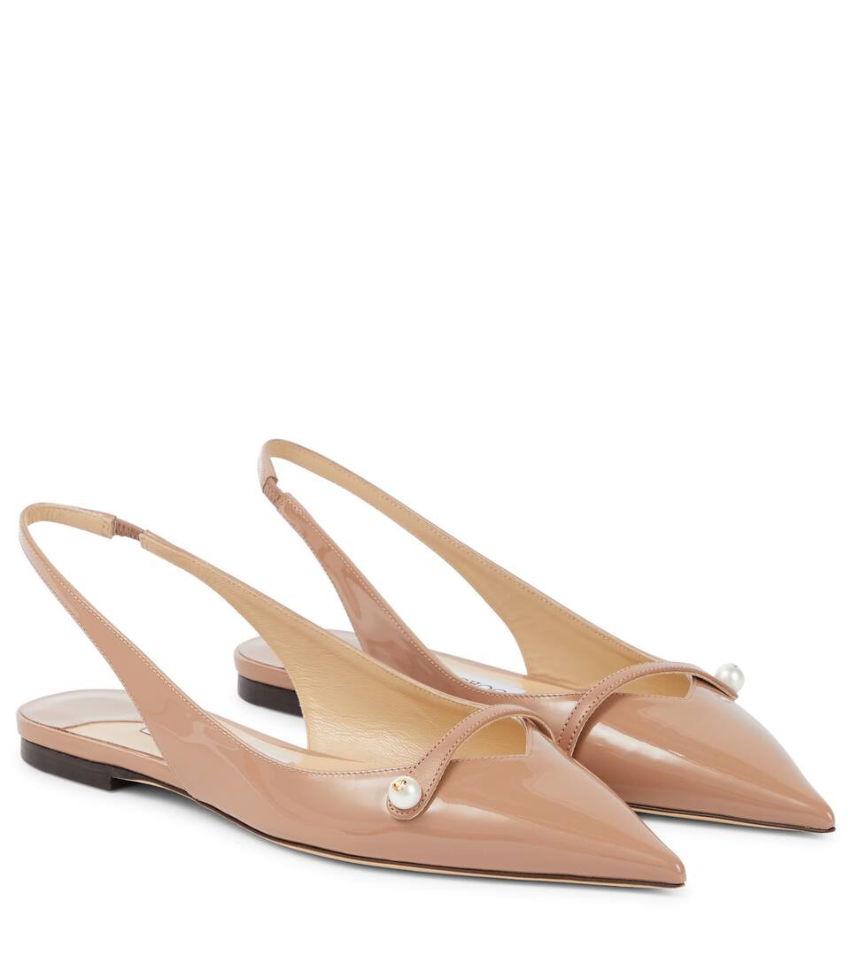 Amita patent leather slingback pumps | Mytheresa (UK)