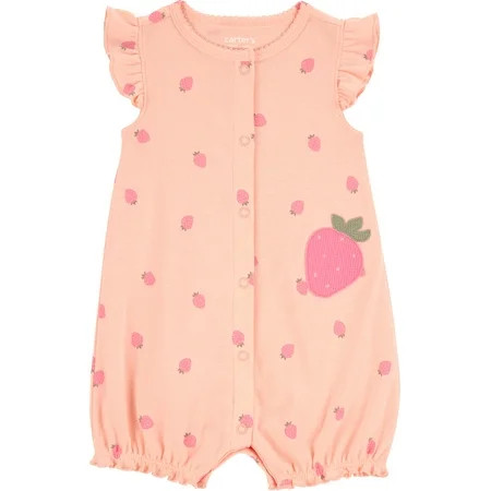 Carter's Child of Mine Baby Girl Romper, Sizes 0/3-24 Months | Walmart (US)