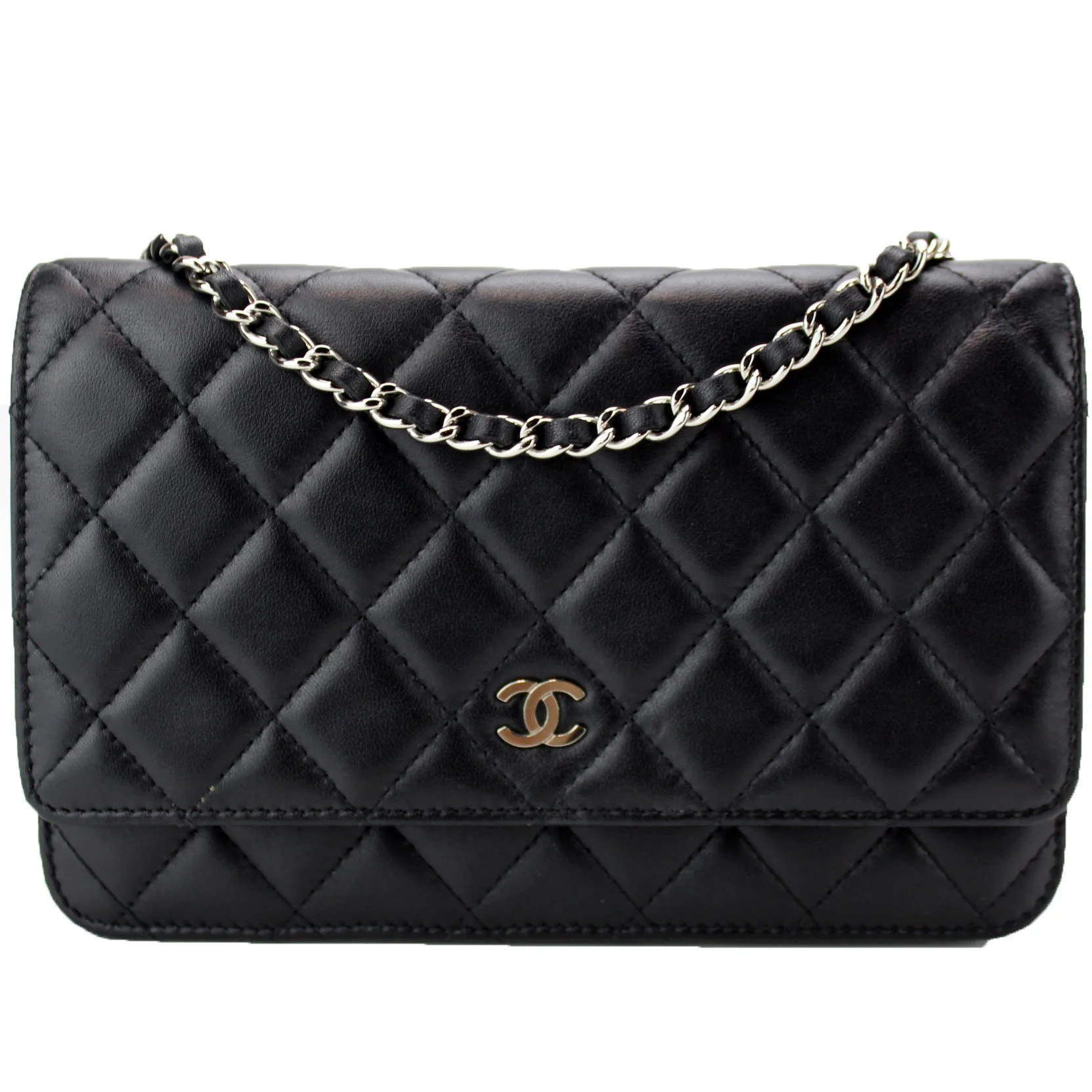 Wallet on a Chain Quilted Lambskin (PL) | Keeks Designer Handbags
