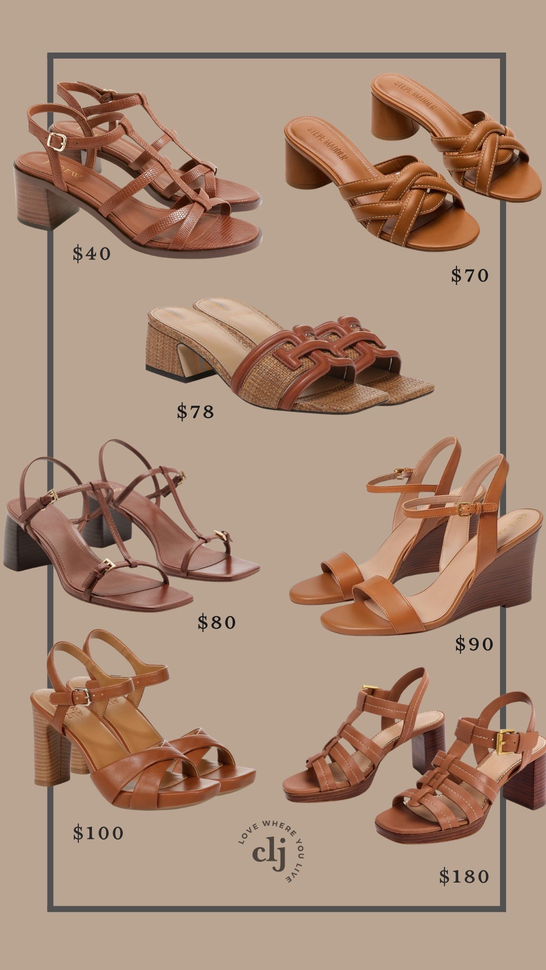 Brown block heels for every budget 🐻