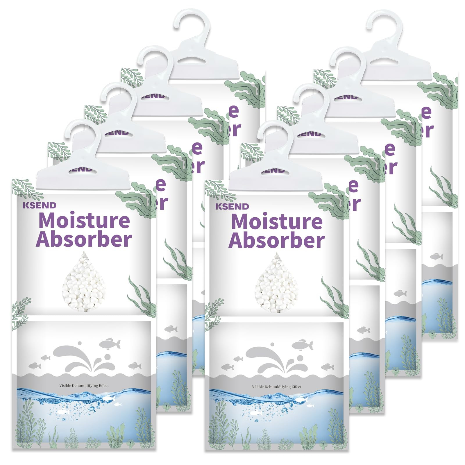Moisture Absorbers 8 Packs - 9.8 oz Dehumidifier Bags, Portable Moisture Hanging Bags for Closet,... | Amazon (US)
