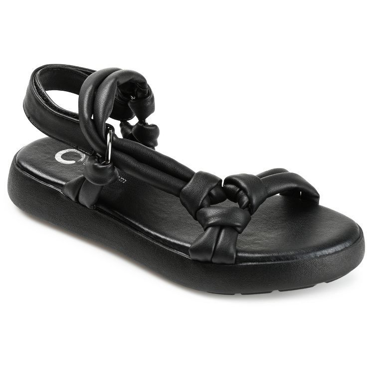Journee Collection Womens Marri Tru Comfort Foam Multi Strap Flat Sandals | Target