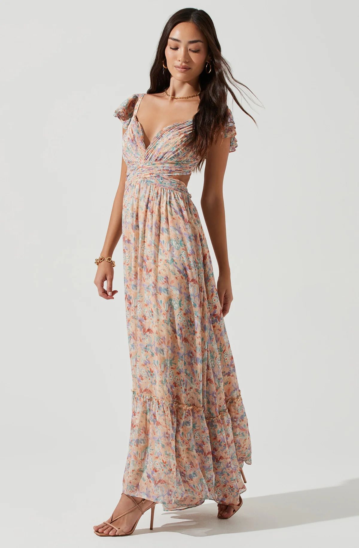 Primrose Floral Strappy Back Maxi Dress | ASTR The Label (US)