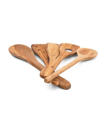 Made In Italy 5pc Olive Wood Utensil Set | TJ Maxx