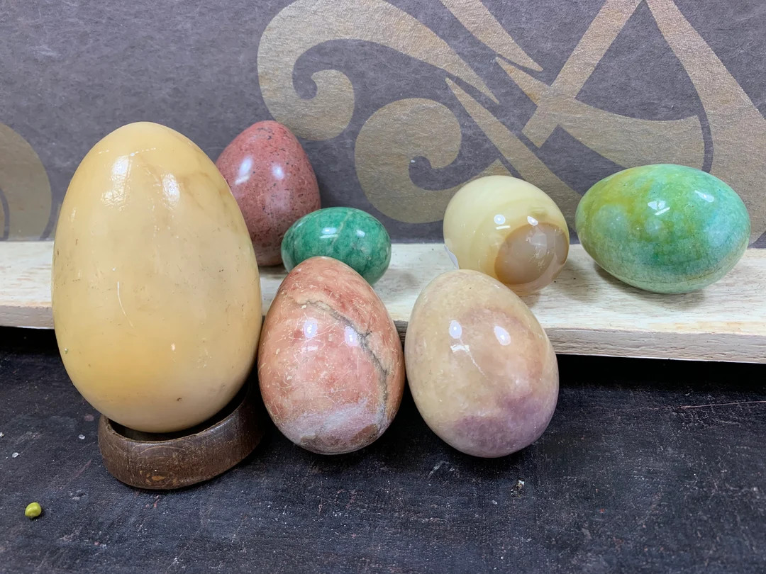 Set of 7 beautiful eggs - alabaster egg - marble eggs - decorative - country decoration - Easter | Etsy (US)