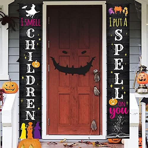 Hocus Pocus Halloween Decorations Outdoor - I Smell Children I Put A Spell On You Front Porch Sign & | Amazon (US)