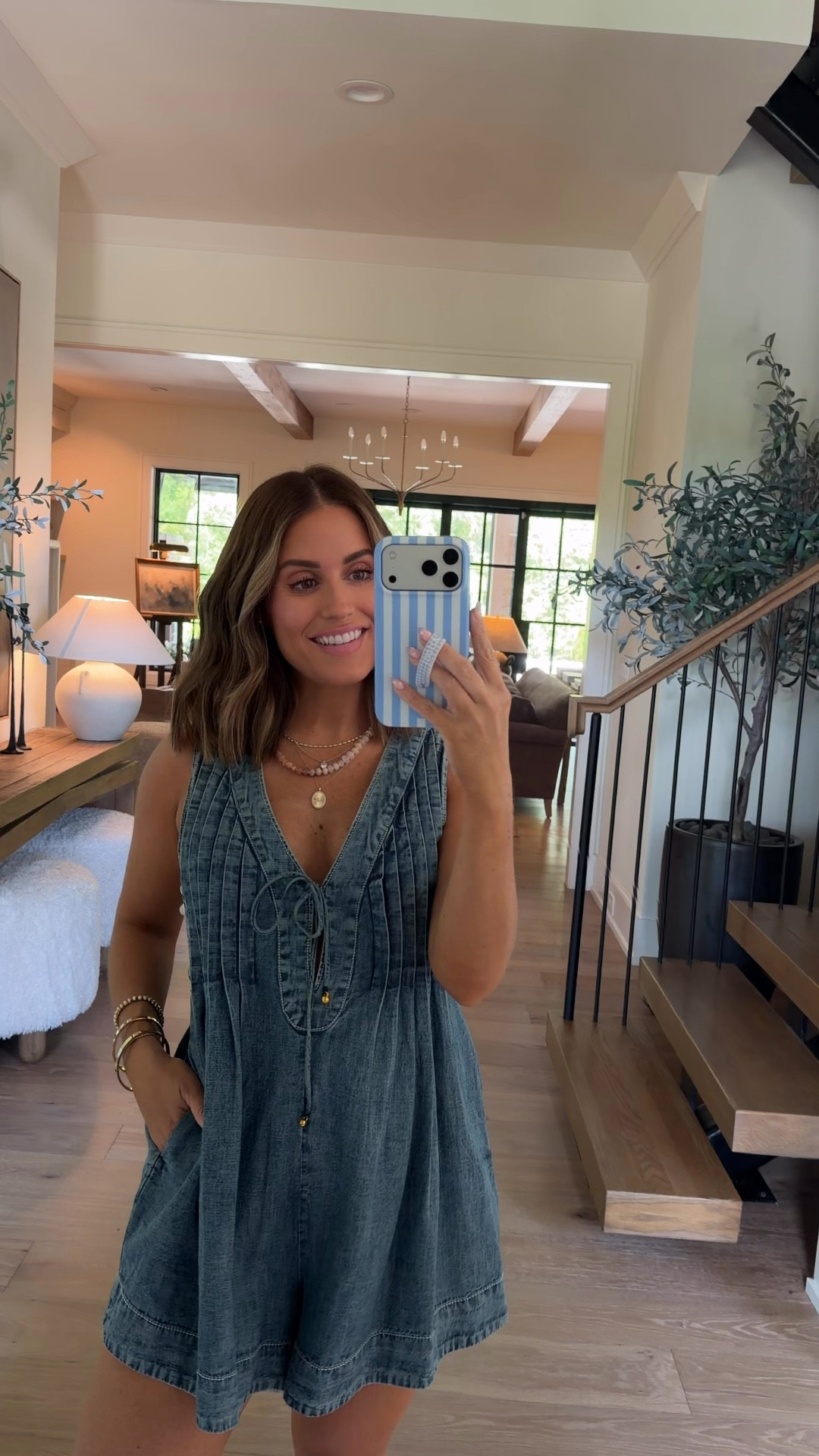 Wearing an xs in this denim romper- would be so cute for summer date night, vacation, country concerts, etc! I paired it with sandals today, but I’ve also worn it with cowboy boots + hat for a country concert look in the summer. Very versatile outfit & so cute! It’s more oversized, so if you’re in between sizes go down. Can also wear it with a pretty bralette or nippies! Linked similar styles on Amazon as well. 

*I’m 18 weeks pregnant for reference! 

Summer outfit || country concert look || summer style || denim romper || women’s fashion || women’s summer style 

#LTKSeasonal #LTKBump #LTKootd