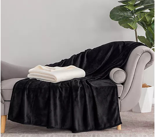 Berkshire S/2 60x70 Velvetsoft Plush Throws with Gift Boxes - QVC.com | QVC