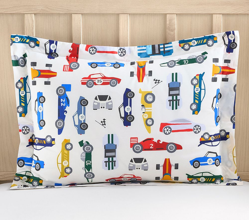 Remy Race Car Glow-in-the-Dark Duvet Cover & Shams | Pottery Barn Kids