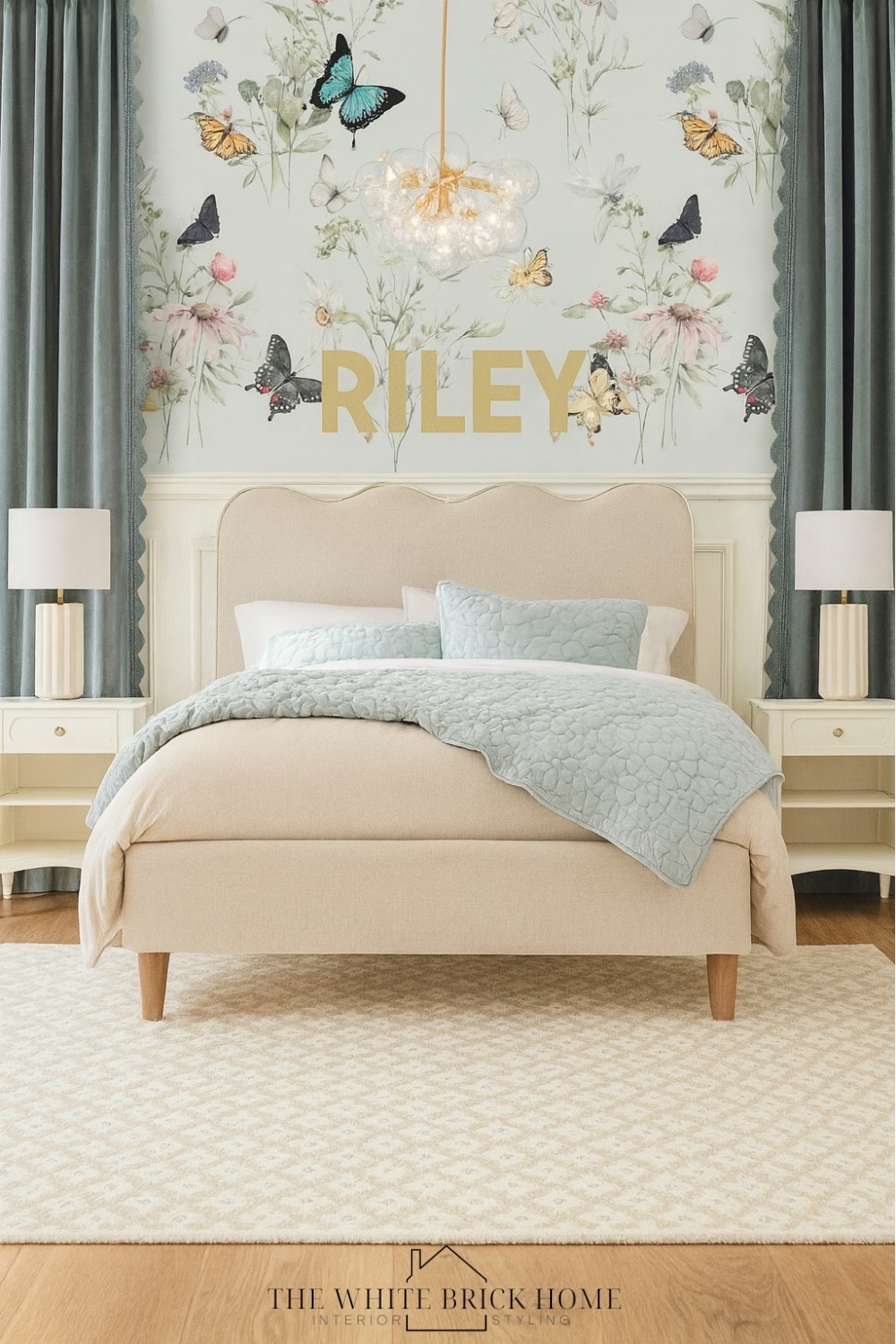 This dreamy girls bedroom blends soft pastels, whimsical butterflies, and elegant textures that create a storybooks inspired bedroom that feels timeless and enchanting. 

Girls room, girls bedroom, kids room, kids bedroom, girls room decor, girls room bed, girls room wall name, girls room bedding, girls room lamp, girls room table lamp, girls room wallpaper, blue girls bedroom, soft blue bedroom, soft blue bedroom design, pastel bedroom, home decor design, bedroom theme, girls room blue, pottery barn kids, pottery barn teen, Etsy 

#LTKKids #LTKGiftGuide #LTKHome