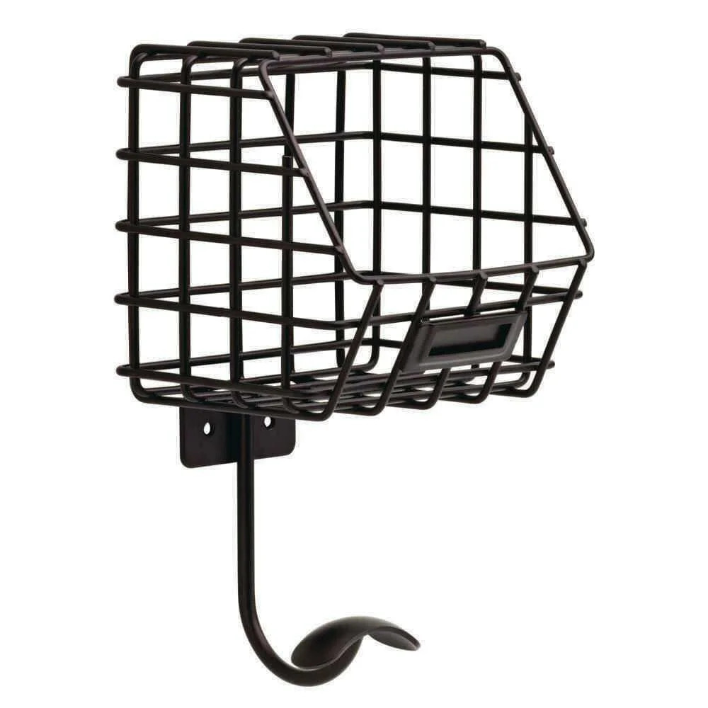 Liberty B28746C-FB 6 1/4" Flat Black Industrial Basket with 1 Hooks | Walmart (US)