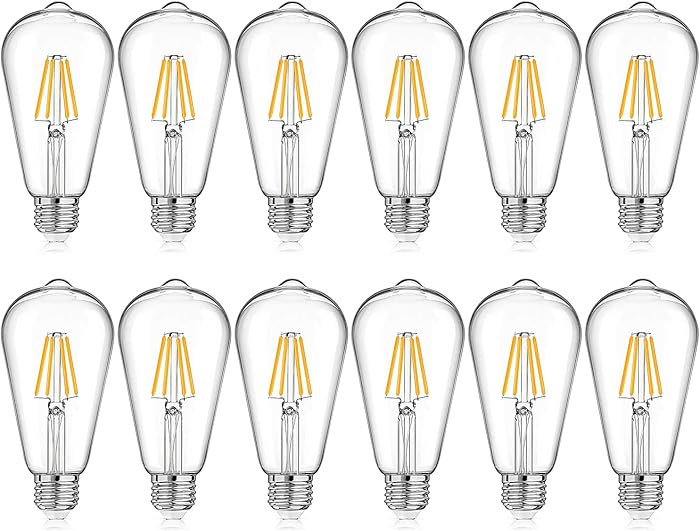 LED Edison Bulb Dimmable, Warm White 2700K, 40W Equivalent, 4W ST64 Vintage LED Filament Light Bulbs | Amazon (US)